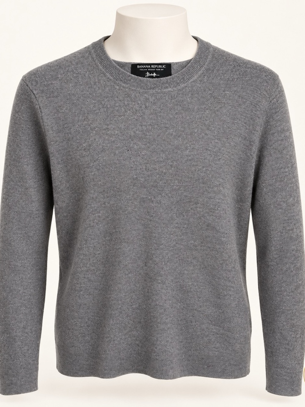 Banana Republic Men's Charcoal Grey Crewneck Sweater